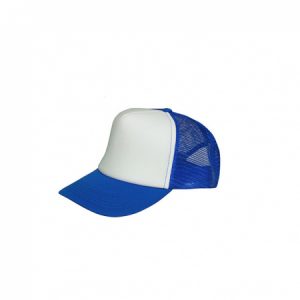 Gorro Malla Poliester Azul/Blanco