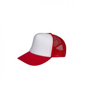 Gorro Malla Poliester Rojo/Blanco
